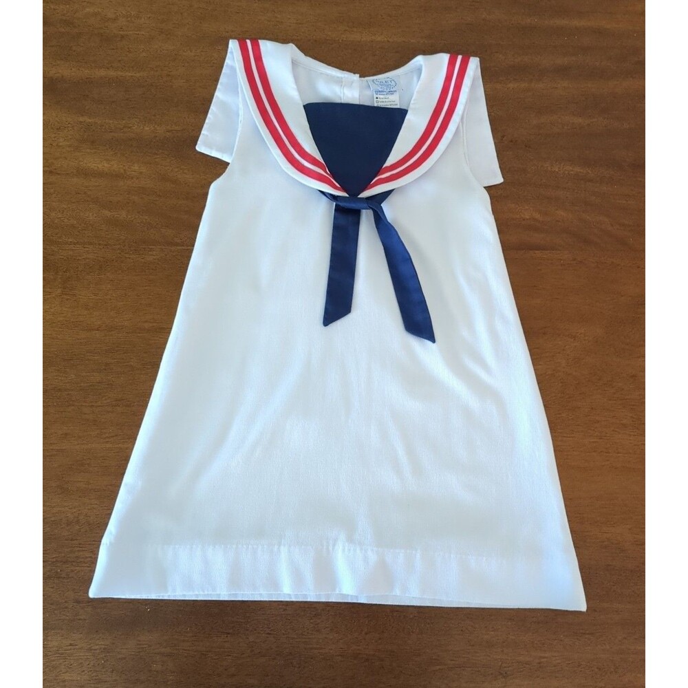 Smocking Co Girls sailor-style shift dress with a classic nautical design size 5